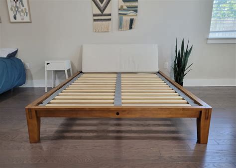 The Bed. $1,695 (undefined) 4.9/5 17K reviews. Color. Size. KEY ELEMENTS. Meet the perfect platform bed frame. Thoughtfully designed and available in multiple configurations to elevate any bedroom. All feature simple, tool-free assembly and include the low profile frame and extra strength cushion coated slats.